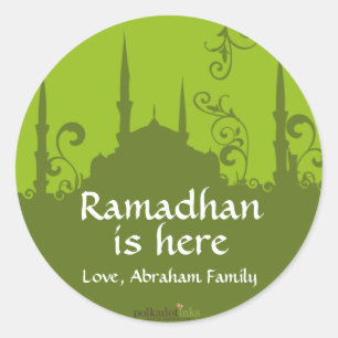 Green Swirl Moschee Stickers