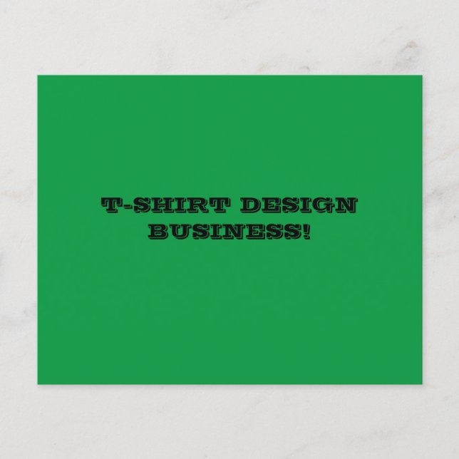 Green T - Shirt Design Business Flyer (Vorne)