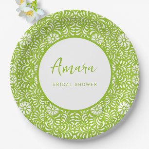 GREEN TALAVERA BRAUTPARTY PAPPTELLER
