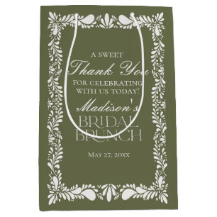 Green Talavera Tile Fiesta Bridal Brunch Favoriten Mittlere Geschenktüte