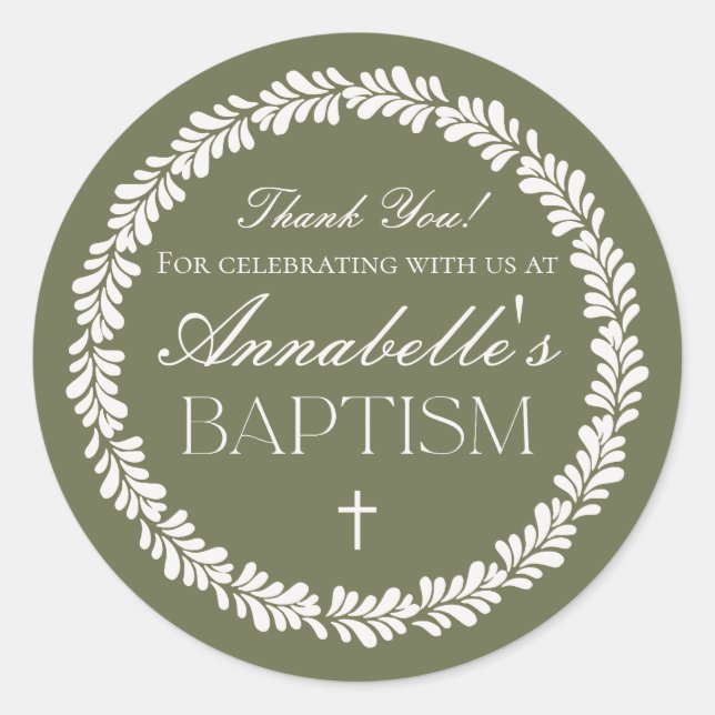 Green Talavera Tile Spanische Fiesta Taufe Gefalle Runder Aufkleber (Vorderseite)