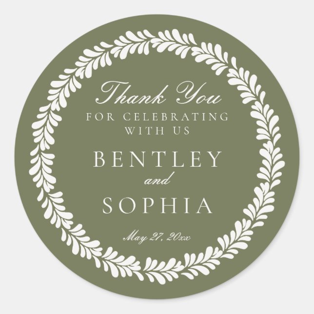 Green Talavera Tile Spanish Fiesta Gastgeschenk Ho Runder Aufkleber (Vorderseite)