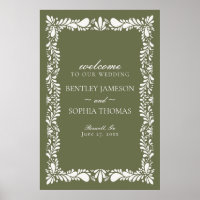 Green Talavera Tile Spanish Fiesta Wedding Willkom