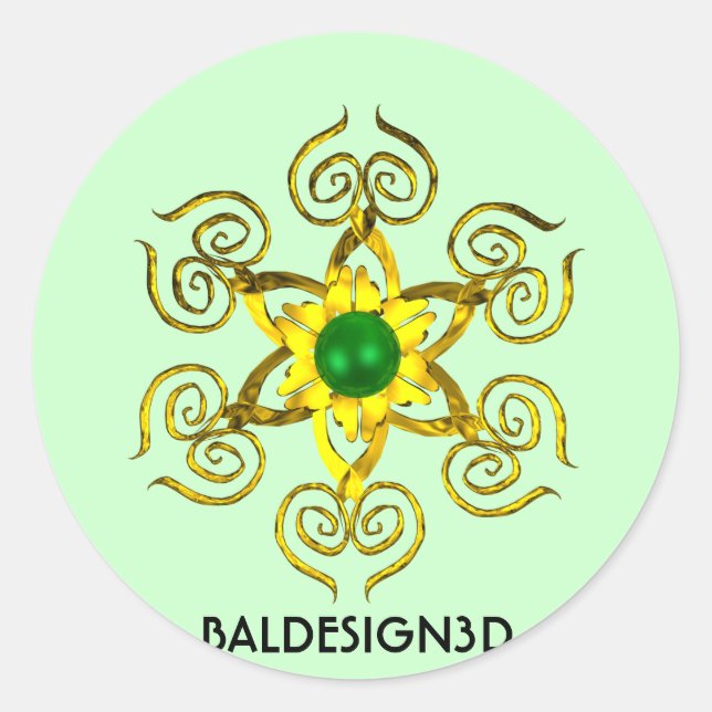 GREEN TALISMAN RUNDER AUFKLEBER (Vorderseite)