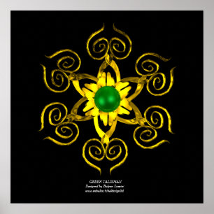 GREEN TALISMAN, schwarz Poster