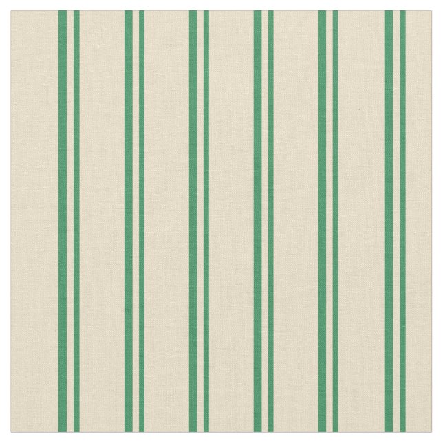 Green & Tan farbene Streifen Stoff (Nahaufnahme)