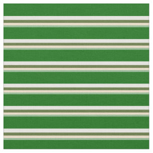 Green, Tan, Olive Green, White & Dark Green Stoff