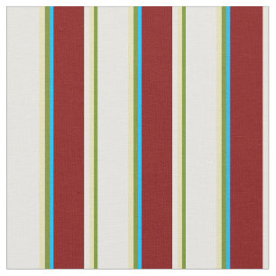 Green, Tan, White, Maroon und Deep Sky Blue Stoff