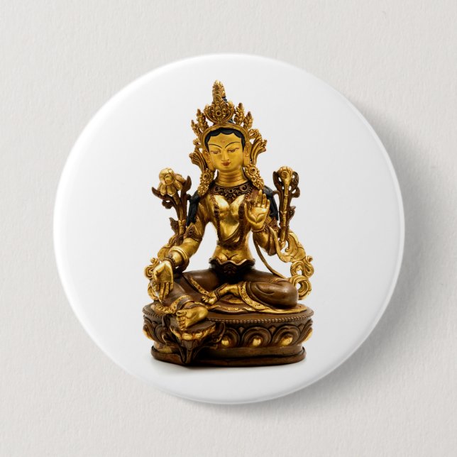 Green Tara Button (Vorderseite)