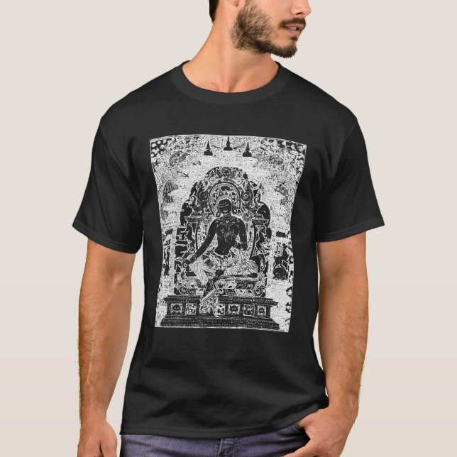 Green Tara Mantra Buddha Tibetan Vajrayana Buddhis T-Shirt (Vorderseite)