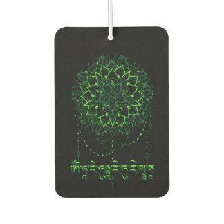 Green Tara Mantra In Tibetan Script With Mandala Autolufterfrischer