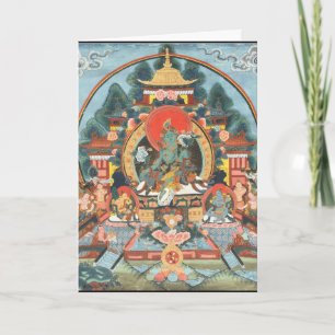 Green Tara mit Om Mani Padme Hum Dankeskarte