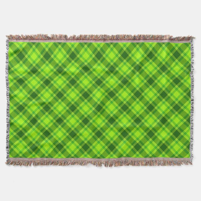 Green Tartan Checkered Kariert Pattern-57578 Decke (Vorderseite)