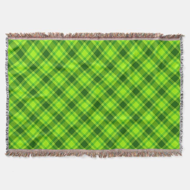 Green Tartan Checkered Kariert Pattern-57578 Decke (Vorderseite)