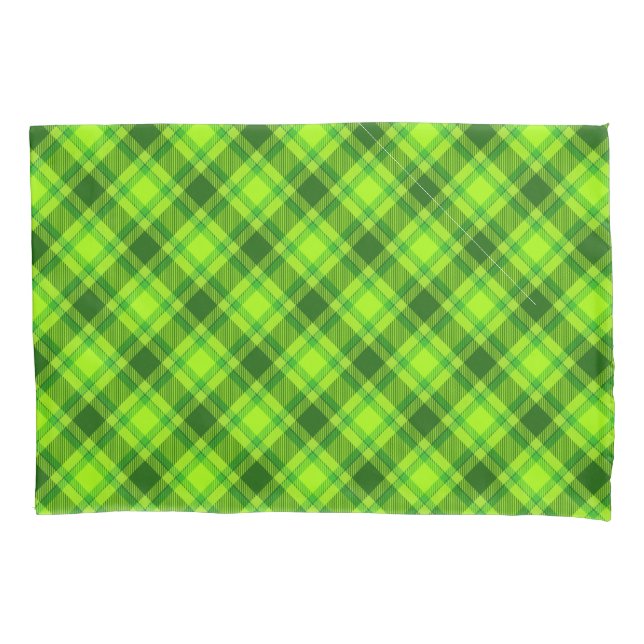 Green Tartan Checkered Kariert Pattern-57578 Kissenbezug (Vorderseite)