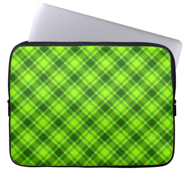 Green Tartan Checkered Kariert Pattern-57578 Laptopschutzhülle (Vorderseite)