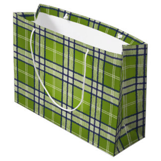 Green Tartan Große Geschenktüte
