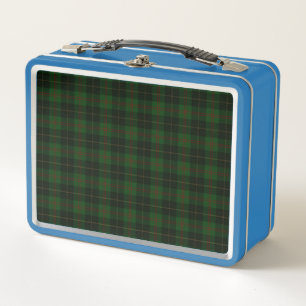 Green Tartan Kariert schottisches Muster Metall Brotdose