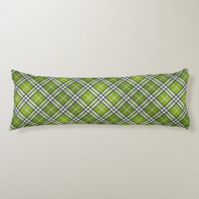 Green Tartan Seitenschläferkissen (Vorderseite)