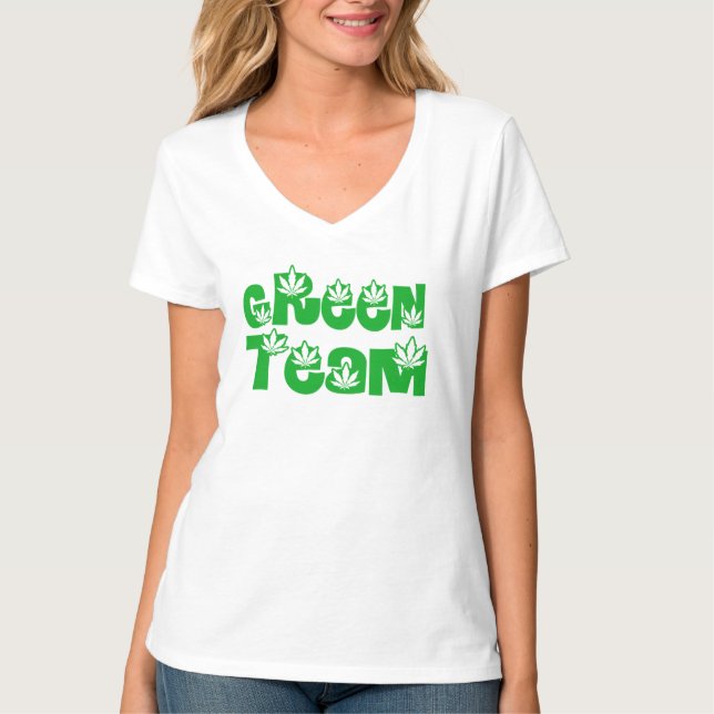 Green Team Weed Pot liebt T - Shirt Design (Vorderseite)