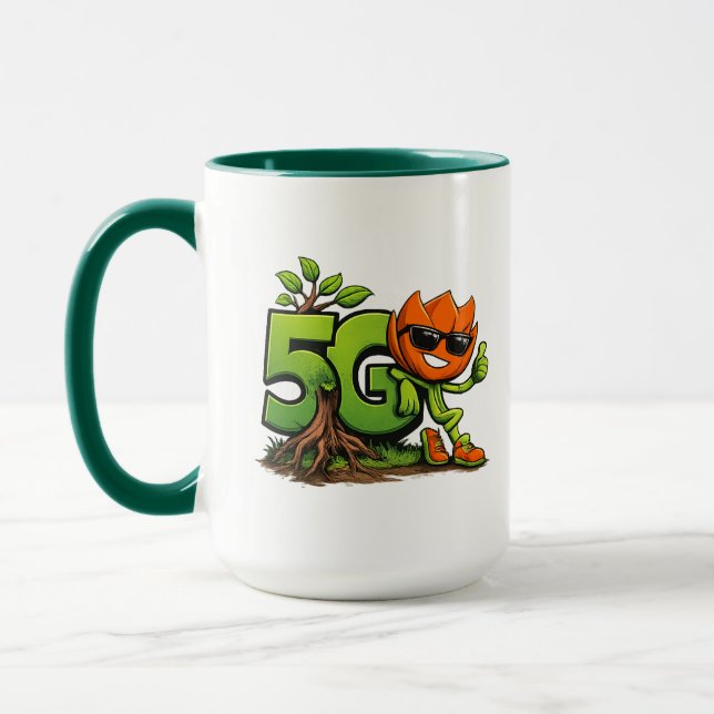 Green Tech Mascot Combo Mug Tasse (Links)