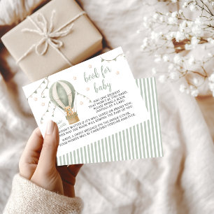 Green Teddy Air Ballon Book for Baby Showcard Begleitkarte