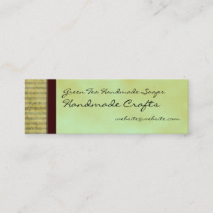 Green Tee Theme Business Card Hangtag Mini Visitenkarte