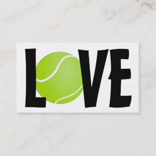 Green Tennis Ball LIEBE Visitenkarte
