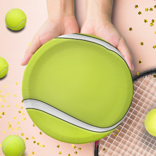 Green Tennis Ball Shaped Birthday Party Pappteller