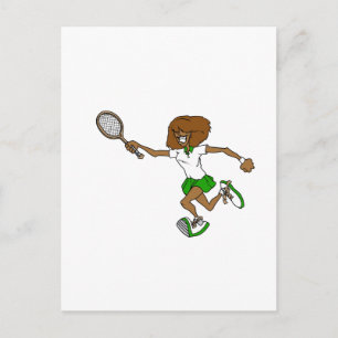 Green Tennis Postkarte