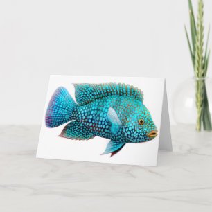 Green Texas Cichlid Greeting Card Karte