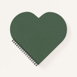Green Texture Heart Shaped Spiral Bound Notebook Notizbuch