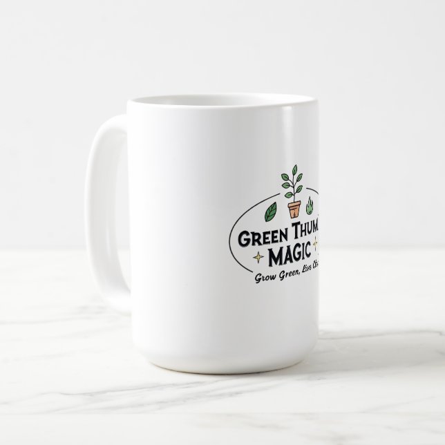 Green Thumb Magic | Urban Gardening Cofee Mug Kaffeetasse (Vorderseite Links)