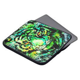 Green Tiger Head | Tiger Zeichnend Laptop-Sieb Laptopschutzhülle