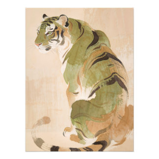 Green Tiger Painting Fotodruck