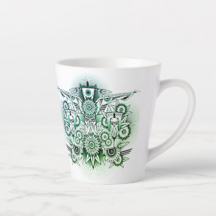 Green Tint für Tribal Design Milchtasse