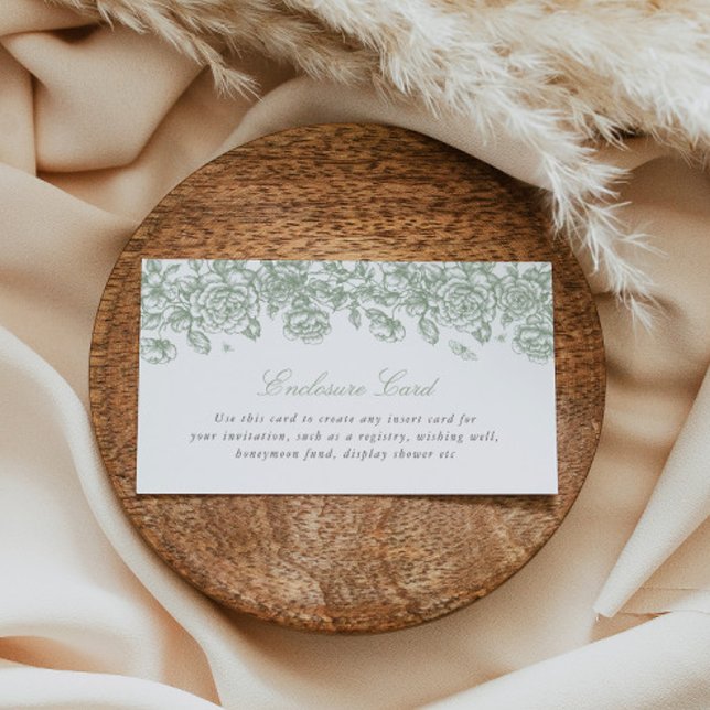 Green Toile Einsteckkarte für die Einsteckflasche Begleitkarte (Von Creator hochgeladen)