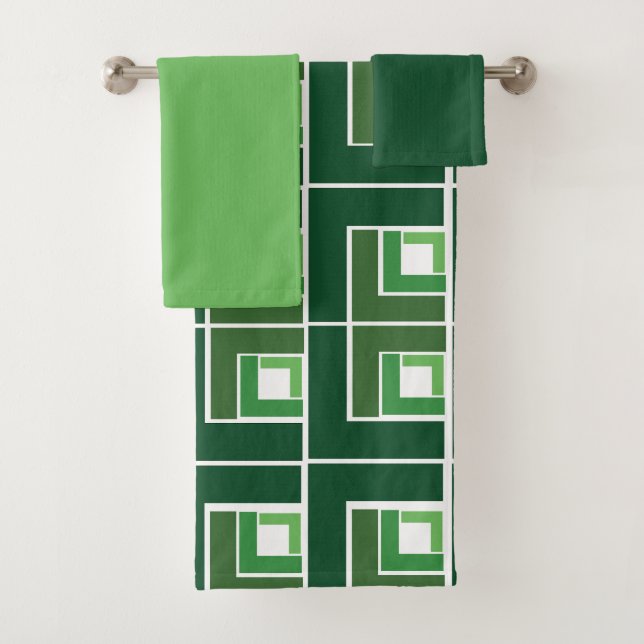 Green Topsy Turvy Badetuch Set (Insitu)