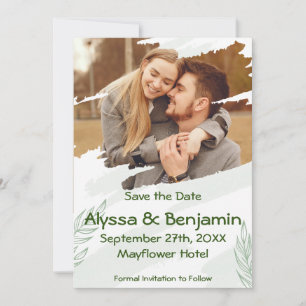 Green Torn Foto Save The Date