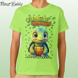 Green Tortoise Cute Turtle Animal Cartoon Graphic T-Shirt