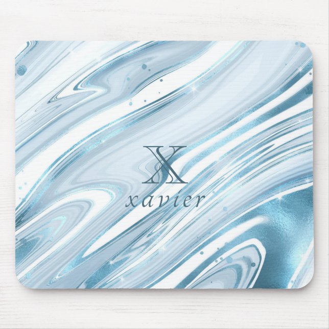 Green Tosca Marmor benutzerdefinierbar Mousepad (Vorne)