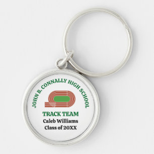 Green Track Team Custom High School Läufer Schlüsselanhänger
