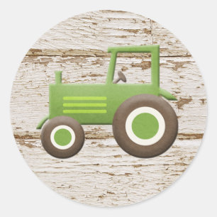 Green Tractor Baby Boy Aufkleber