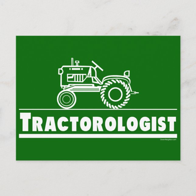 Green Tractor Ologist Postkarte (Vorderseite)