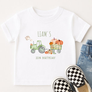 Green Tractor & Pumpkins Geburtstag T - Shirt