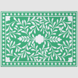 Green Traditional Bone Inlay Decoupage Paper Seidenpapier