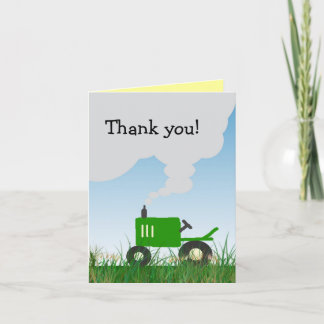 Green Traktor Vielen Dank Hinweis Dankeskarte