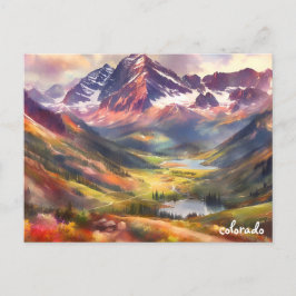 Green Travel Vintag Colorado Springs Postkarte kau