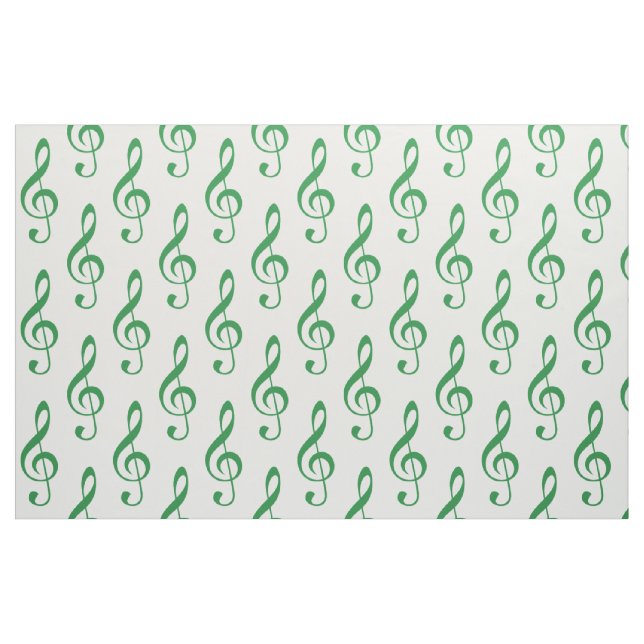 Green Treble Clef Muster Fabric Stoff (Fat Quarter (45,7 x 55,9 cm))