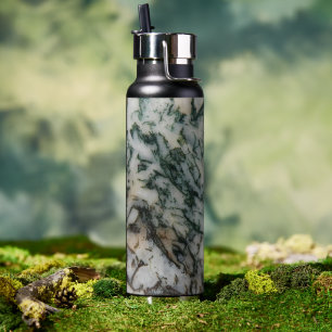 Green Tree Agate Stone Muster Trinkflasche